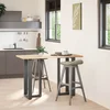 Noge za barski stol T-oblika 2 kom antracit 50x35x(90-91) cm čelik