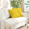 Jastučići za sofu 2 pcs Svijetlo žuta 45 x 45 cm tkanina
