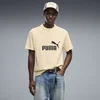 PUMA Essentials Elevated No.1 Relaxed Tee Men, Men, Buttercream, XXL