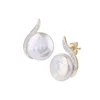 DIAMANT LETERNEL Uhani Ohrringe aus 375 Gelbgold mit 0.01 Karat Diamant mit Perle zlata