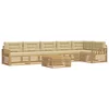 Set vanjskih sofa s jastukom 7 pcs Bijela i bež