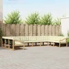 Set vanjskih sofa s jastukom 10 pcs Bijela i krem
