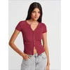Dilvin Bluza Blusen burgund
