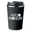shumee Termo vrček Premium s potiskom Hello Monday za kavo 350 ml 0,35 l KT_004