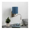Brilagi - LED zidna lampa NUBILA 1xE27/25W/230V+ LED/3W hrom/tamno plava