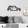 Wallity Zidna dekoracija Mini Cooper, 73x33cm, Crna