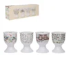 KOMPLET 4 PODSTAVKOV ZA JAJCA IZ PORCELANA