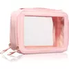 BrushArt Accessories Transparent make-up case kozmetični kovček Pink 1 kos