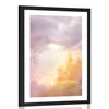 Plakat s paspartujem žareči obrisi gozda - 20x30 black