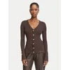 Guess Pletena jopica W6YR11 Z0950 Temno rjava Slim Fit
