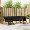 Set vanjskih sofa s jastukom 6 pcs Bijela i crna