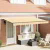 Skrovita tenda Žuta 350 x 200 cm tkanina