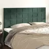 Uzglavlje tamnozeleno 200x5x118/128 cm baršunasto