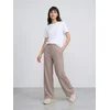 Sinsay - Wide leg pantalone od debele rebraste pletenine sa flis postavom - boja pšenice