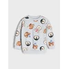 Sinsay - Pamučni crewneck duks sa životinjskim motivom - svetlo plava