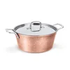Kozica z marmorno površino in pokrovko iz nerjavnega jekla Hammered Copper 28cm 55718