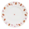 Northix Krožnik iz belega porcelana z očarljivim motivom medenjakov