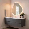 Skye Decor Set kupatilskog ormarića sa umivaonikom i ogledalom, 2 dela, Antracit