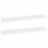 Vidaxl Stenska polica 2 kosa visok sijaj bela 60x9x3 cm