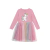 NAME IT Obleka NMFJolina rumena / pastelno zelena / mauve / bela