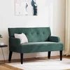 Chesterfield klupa Tamnozelena 112 x 65,5 x 75 cm Baršun