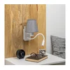 Brilagi - LED zidna svetiljka NUBILA 1xE27/25W/230V + LED/3W bela/siva