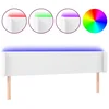 Vidaxl LED posteljno vzglavje belo 163x16x78/88 cm umetno usnje