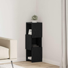 vidaXL Kotna omarica Bela 25,5x25x80cm Konstruiran les
