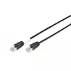 CAT 6 S-FTP outdoor patch cord, Cu, PE AWG 27/7, length 3 m, black sheath color