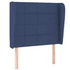 Vidaxl Vzglavje z ušesi modro 93x23x118/128 cm blago