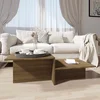 Vidaxl Klubska mizica rjavi hrast 111,5x50x33 cm konstruiran les