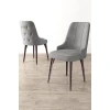 Hanah Home Set stolica Newa, 46x94x46 cm, 2 komada, Braon-sive