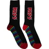 Kiss Nogavice Red Logo & Stripes Black 39-45