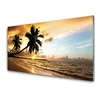 tulup.si Slika na steklu Palm trees beach landscape 140x70 cm 2 obešalnika