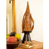 MAISON ADORABLE Drvena stona lampa FACE 67 cm, Braon
