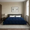 Vidaxl Poletna odeja Šonerisan Temno modra 200 x 220 cm Mikrovlakna