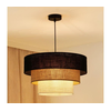 Brilagi - Luster na sajli ASPEN LUNETA 1xE27/15W/230V O 45 cm crna/bež/krem