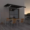 Tenda na ručno uvlačenje s LED svjetlima 400 x 350 cm antracit
