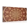 Slika okrasna Mandala s čipko v bordo barvi - 150x100