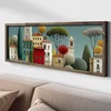 LAC037-120 Multicolor Decorative Framed MDF Painting