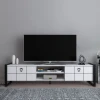 HANAH HOME TV polica Mora White Black