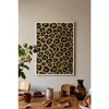 WallXpert uramljena slika 115266, zlatna leopard šara, 30 x 40 cm, beli ram