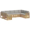 Set vanjskih sofa 7 pcs Bijela i svijetlosiva