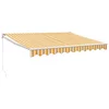 Tenda na uvlačenje žuto-bijela 3 x 2,5 m od tkanine i aluminija