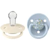 BIBS x Liberty De Lux One Size Ivory Pacifier / Baby Blue 2 pcs