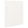 Vidaxl Stensko posteljno vzglavje belo 95,5x3x110 cm trdna borovina