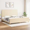 Okvir za krevet bez madraca krem 200x200 cm od tkanine