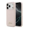 Maska Guess Silicone Script Metal Logo MagSafe Phone Case Cover za iPhone 17 Pro pink