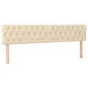 Vidaxl Posteljno vzglavje krem 180x7x78/88 cm blago