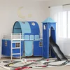 Okvir Krevet za Dječji Loft Bijela i Plava 90 x 200 cm Metal